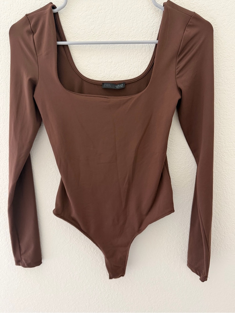 ZARA Brown Crew Neck Top